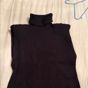 Fate Black Sleeveless Turtleneck Sweater